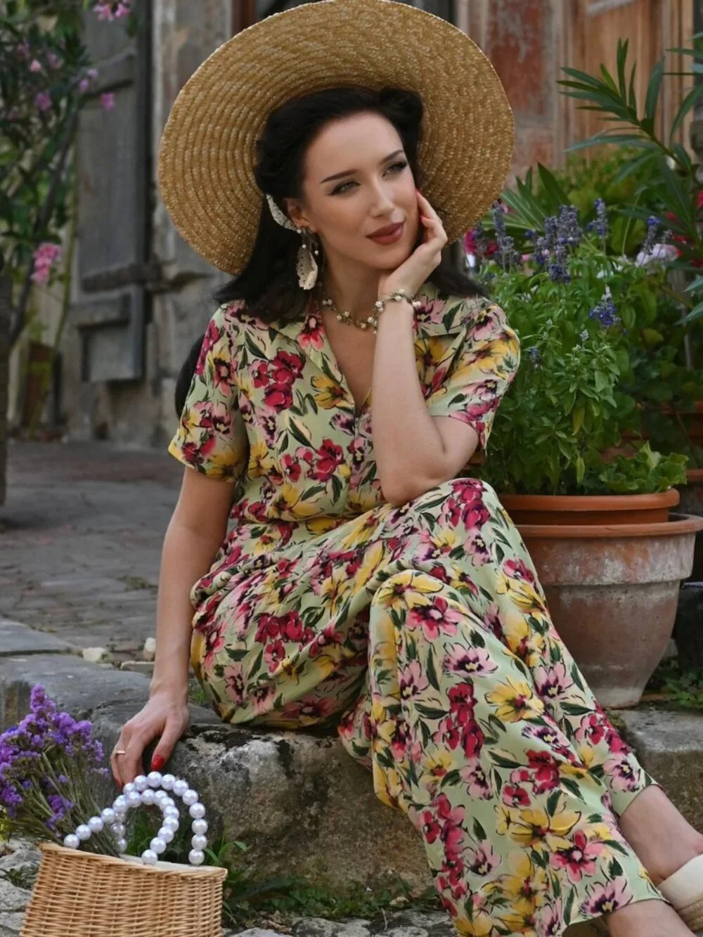 Lauren Siren Suit in Wildflower Size UK 10 (NWT)